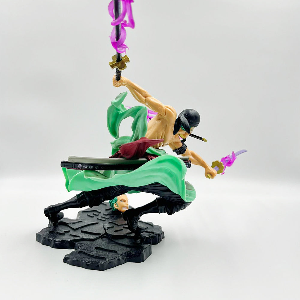 One Piece Zoro Action Figure 19cm (Two Heads)