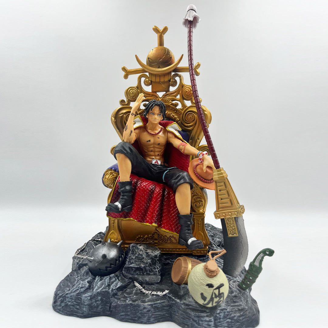 One Piece Portgas D Ace On Throne White Beard 30cm Action Figure