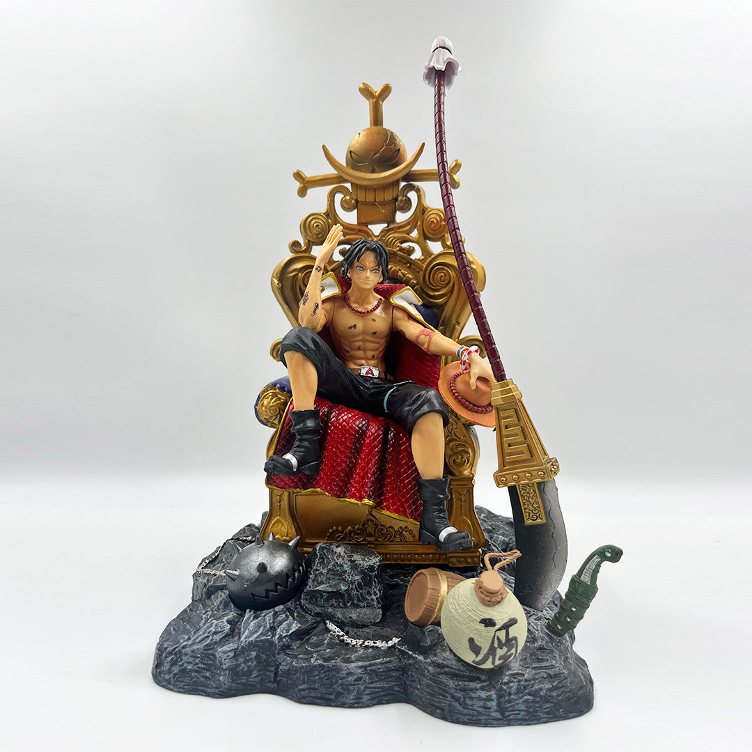 One Piece Portgas D Ace On Throne White Beard 30cm Action Figure