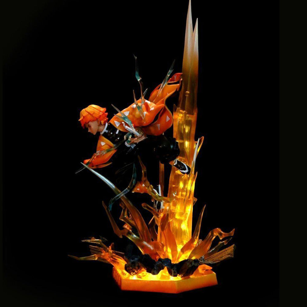 Demon Slayer Agatsuma Zenitsu 35cm Action Figure With Lights