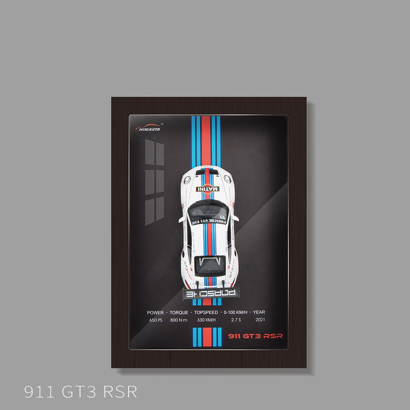 MiniAuto 1: 32 Diecast Metal 3D Car Frame Car Model (911 GT3 RSR)