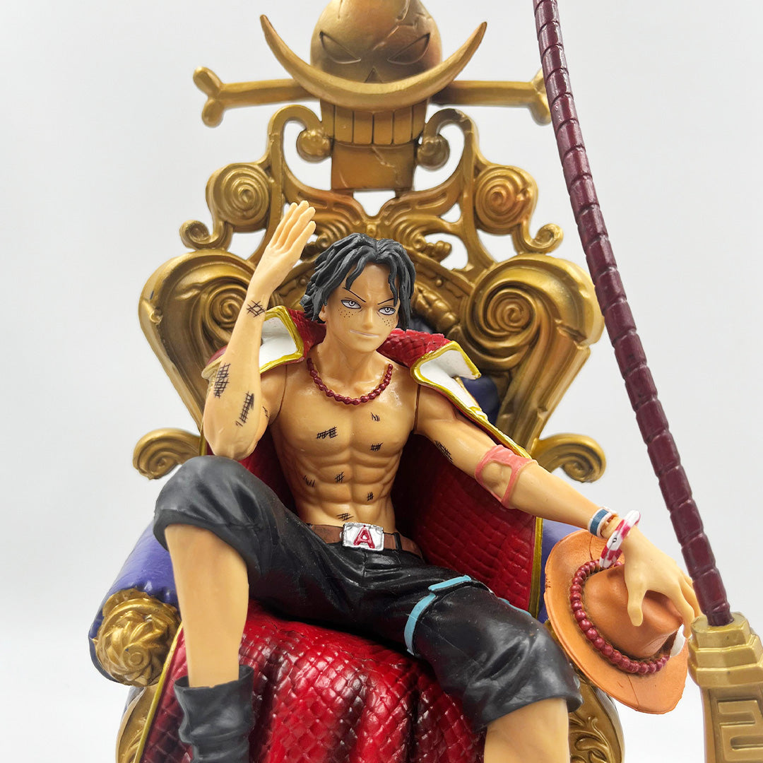 One Piece Portgas D Ace On Throne White Beard 30cm Action Figure