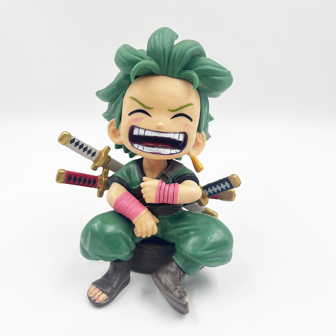 One Piece Straw Hat Pirates Sitting Cute set of 3, 13cm Action Figure