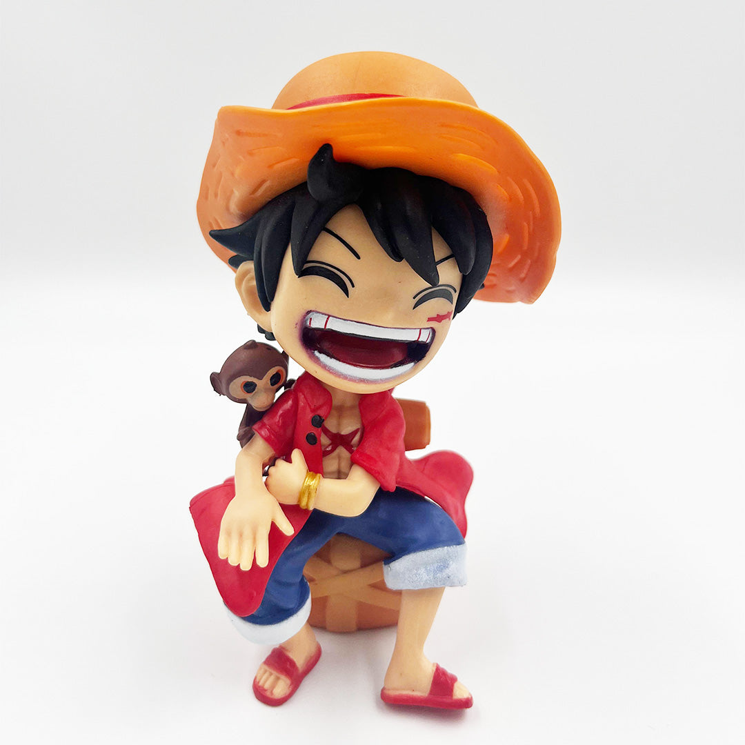 One Piece Straw Hat Pirates Sitting Cute set of 3, 13cm Action Figure