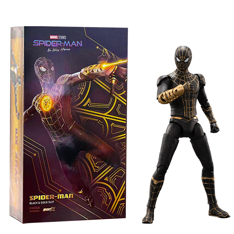 Spider Man-No Way Home Black and Gold Spider-Man 1/10 Action Figures