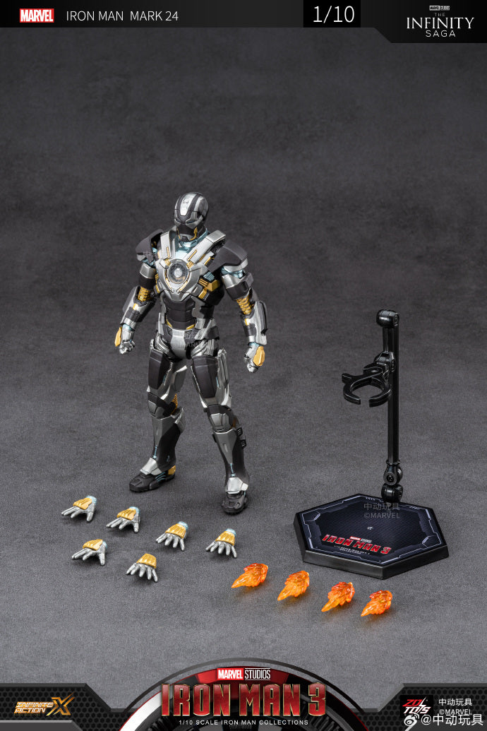 Marvel 10th Anniversary Edition - Iron Man MK24 not glow 1/10 Action Figures