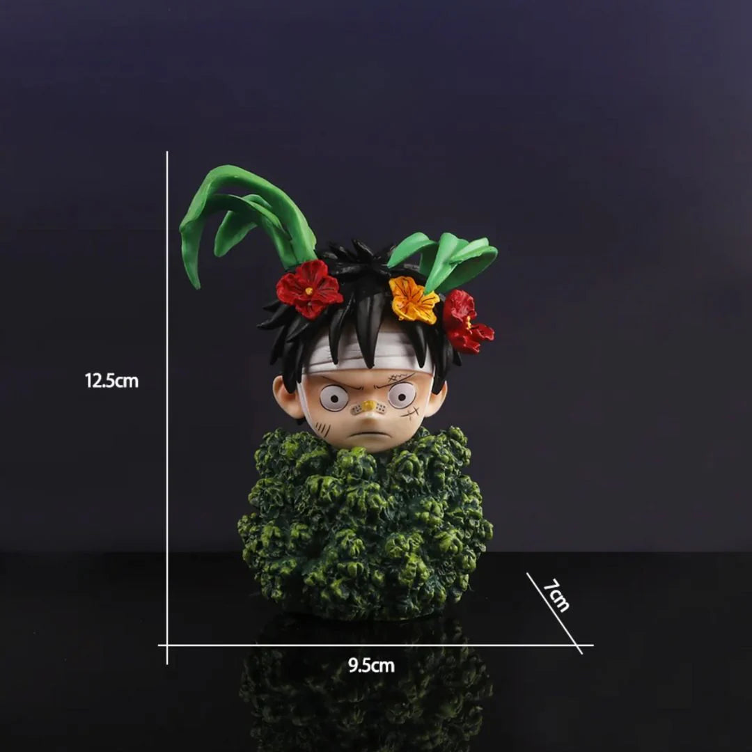One Piece Young Monkey D. Luffy Funny Grass Face 12.5 Cm