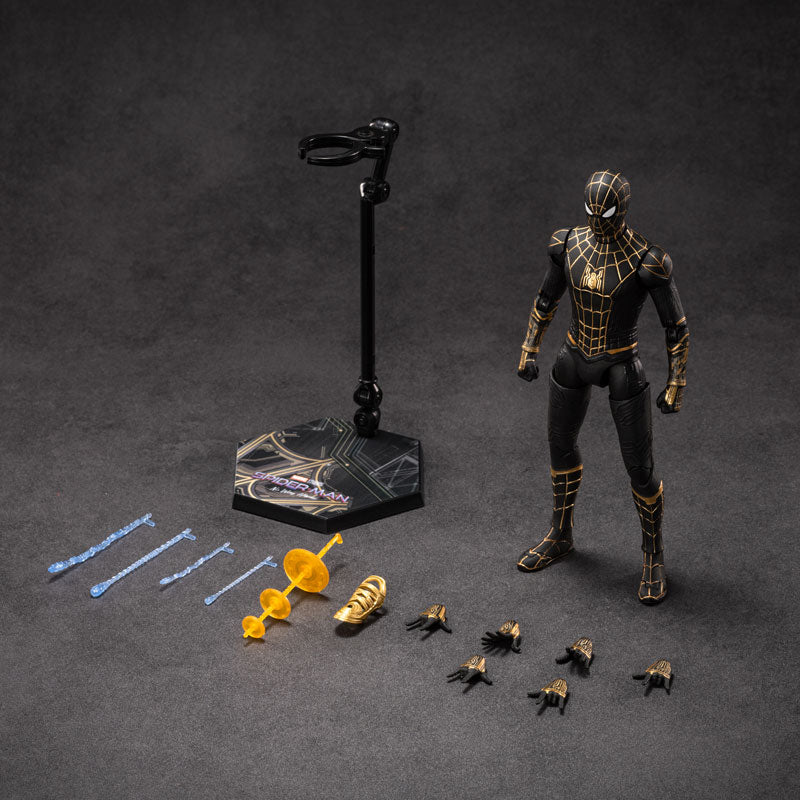 Spider Man-No Way Home Black and Gold Spider-Man 1/10 Action Figures