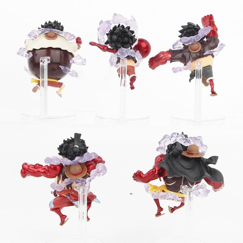 One Piece Monkey D. Luffy Gear 4 Cute Ornament 5pcs 11cm