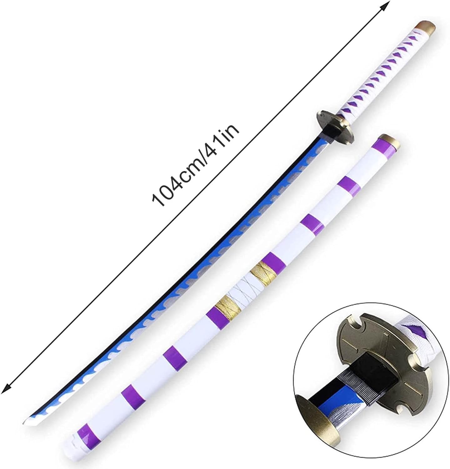 One Piece Luffy Life Size Nidai Kitetsu Replica Wooden Katana 104 cm