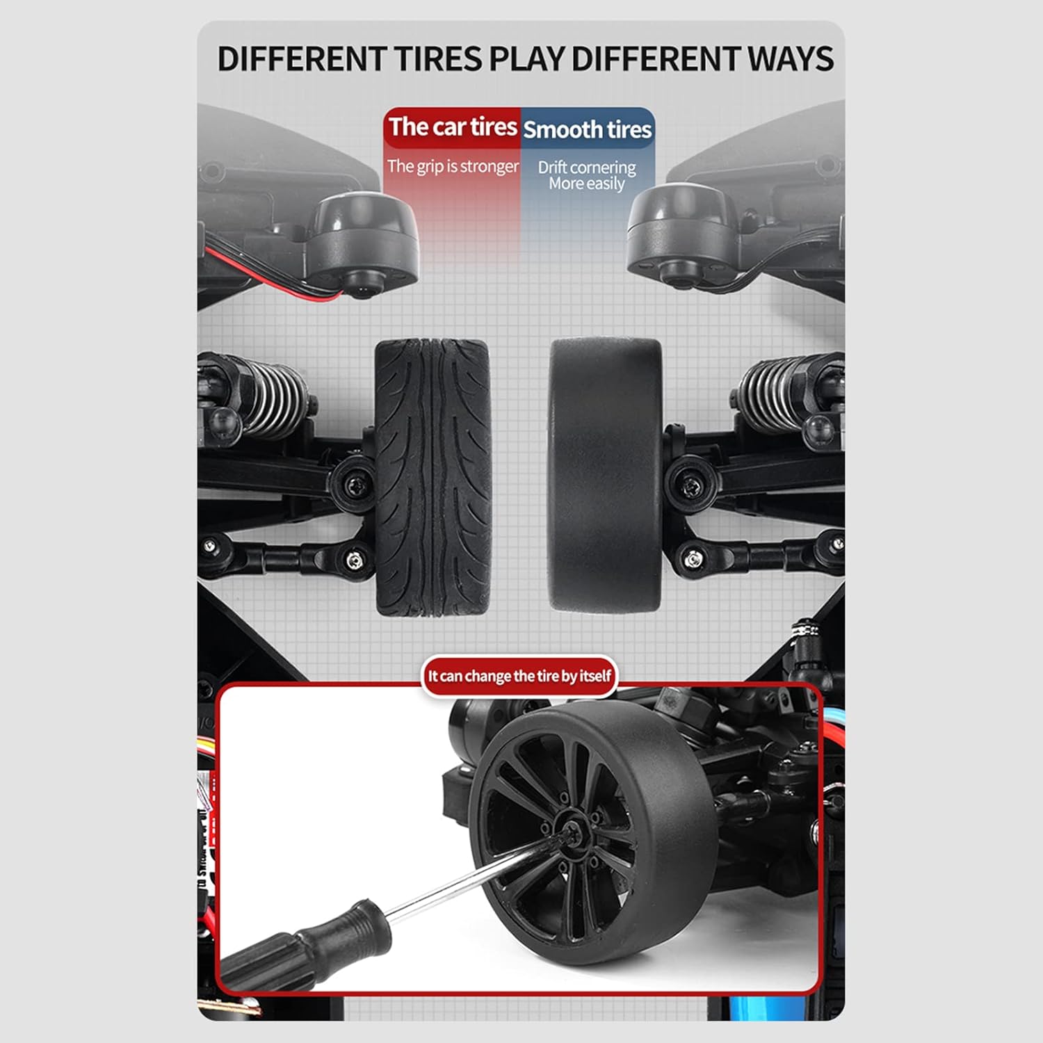 Pro RC Drift Car 2.4GHz, 1/16 Scale Car 4WD RC Cars Fast Drifting Car 60KM/H