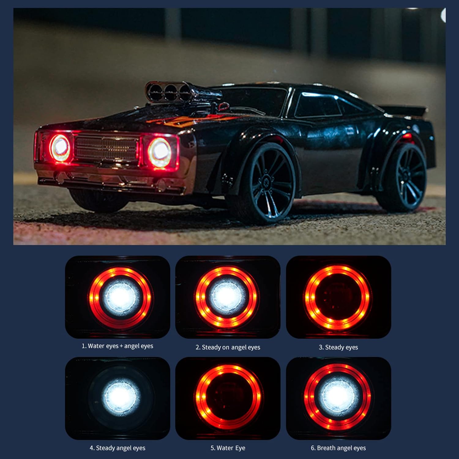 Pro RC Drift Car 2.4GHz, 1/16 Scale Car 4WD RC Cars Fast Drifting Car 60KM/H