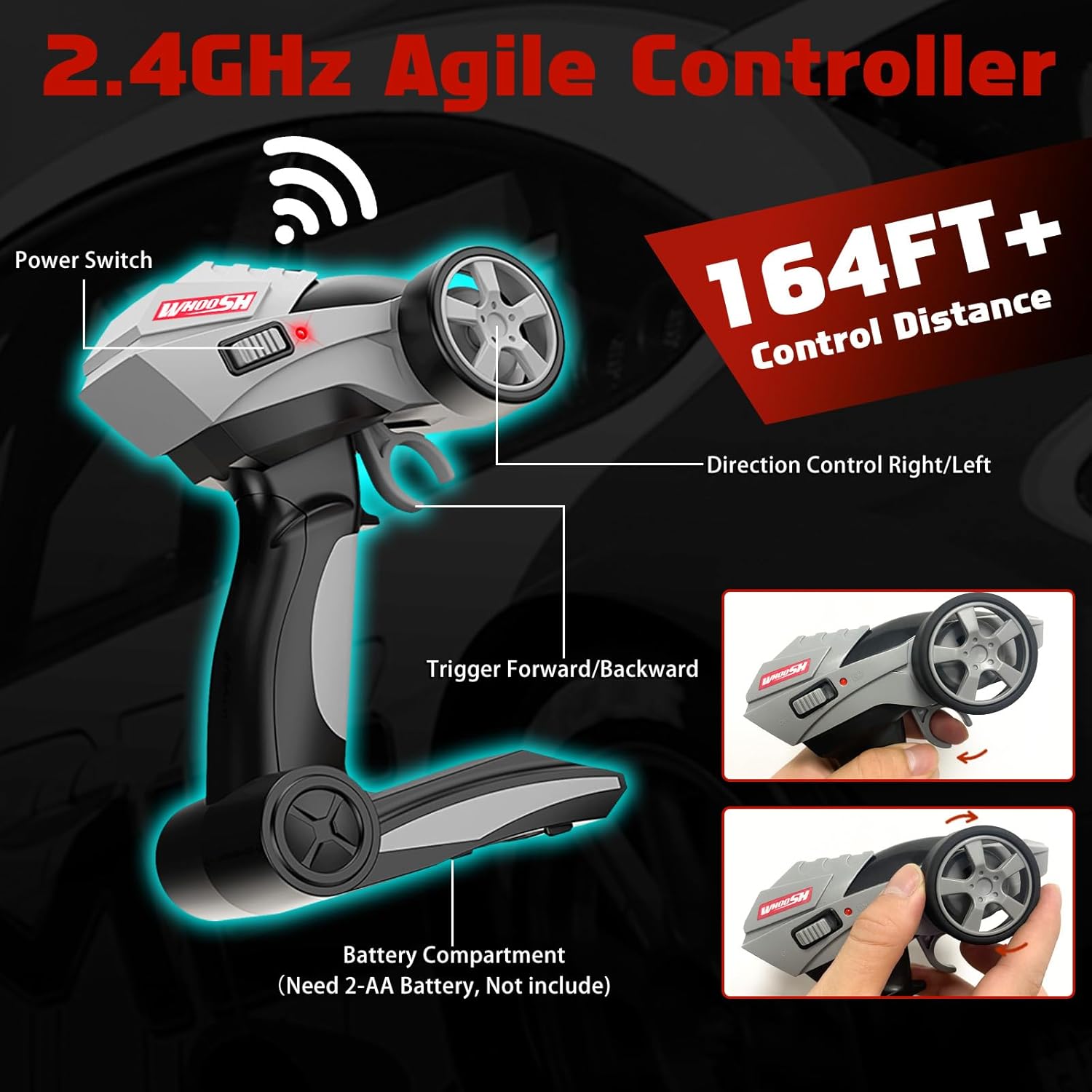 Rally RC Drift Car 2.4GHz, 1/16 Rcemote Control Car 4WD RC Cars Fast Drifting Car