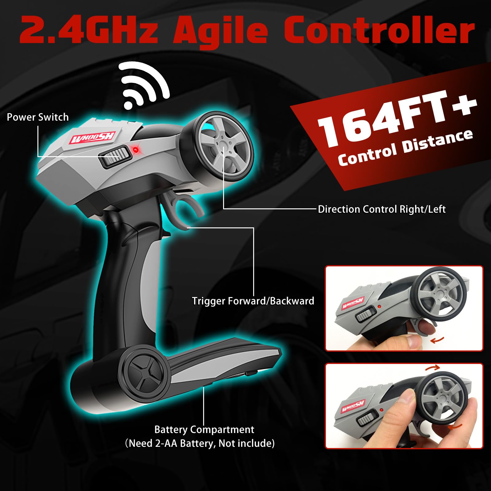 Rally RC Drift Car 2.4GHz, 1/16 Rcemote Control Car 4WD RC Cars Fast Drifting Car