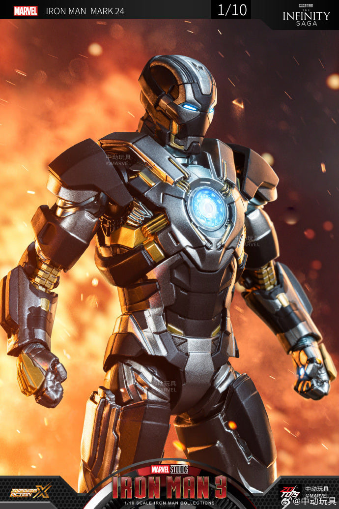Marvel 10th Anniversary Edition - Iron Man MK24 not glow 1/10 Action Figures
