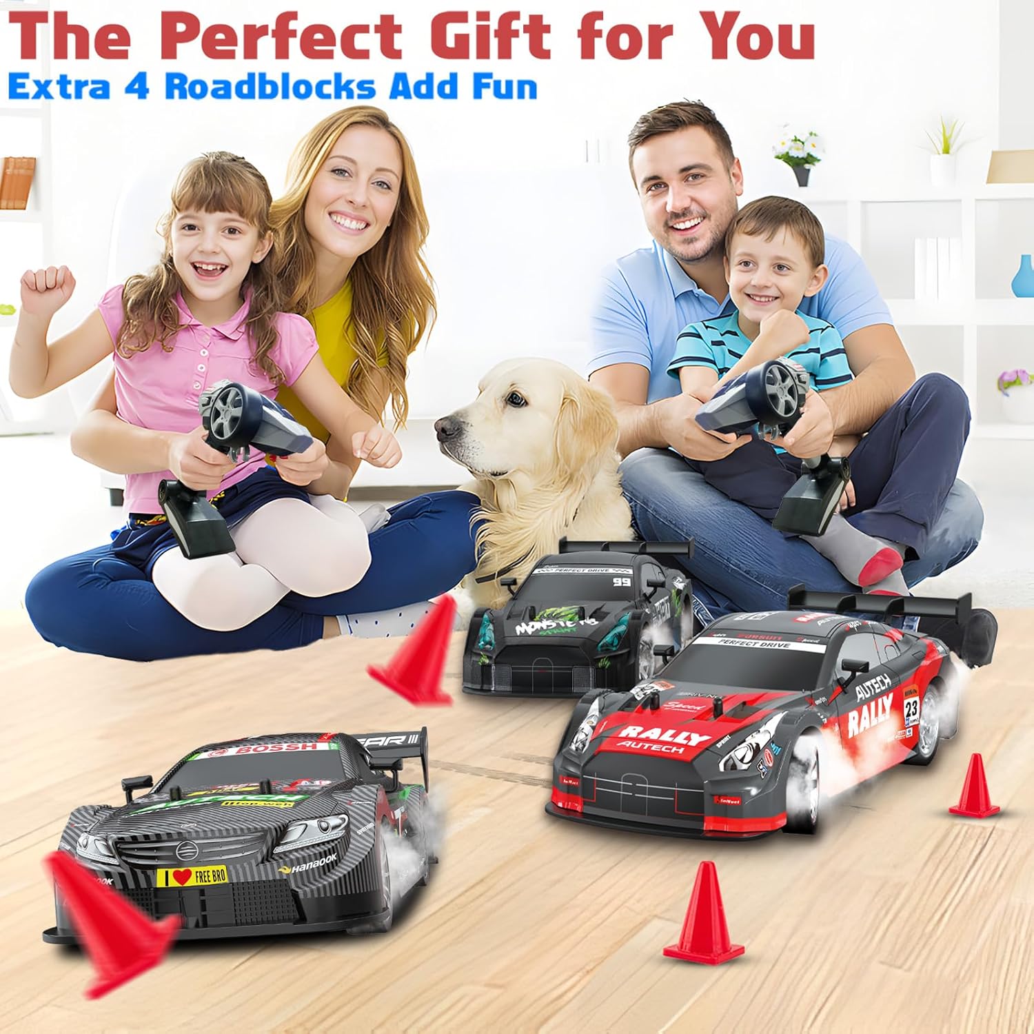 Rally RC Drift Car 2.4GHz, 1/16 Rcemote Control Car 4WD RC Cars Fast Drifting Car