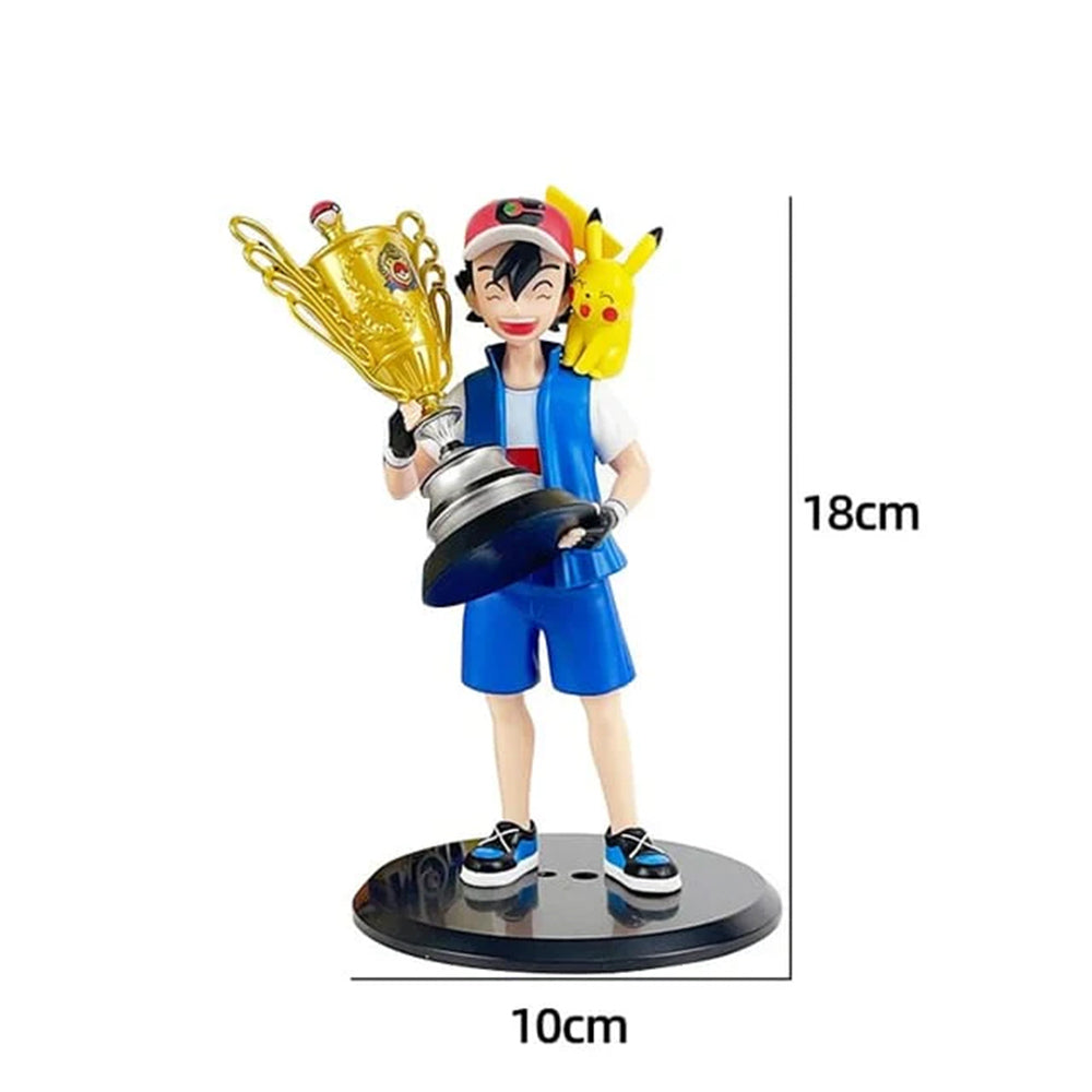 Pokémon Champion Ash Pika Winner PVC Action Figures 18Cm