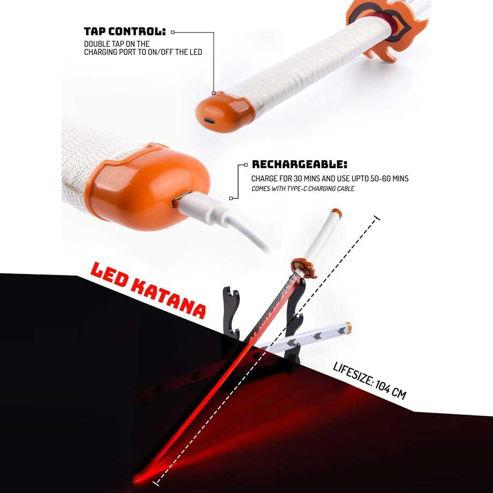 Rengoku Nichirin Demon Slayer Led Katana 104cm