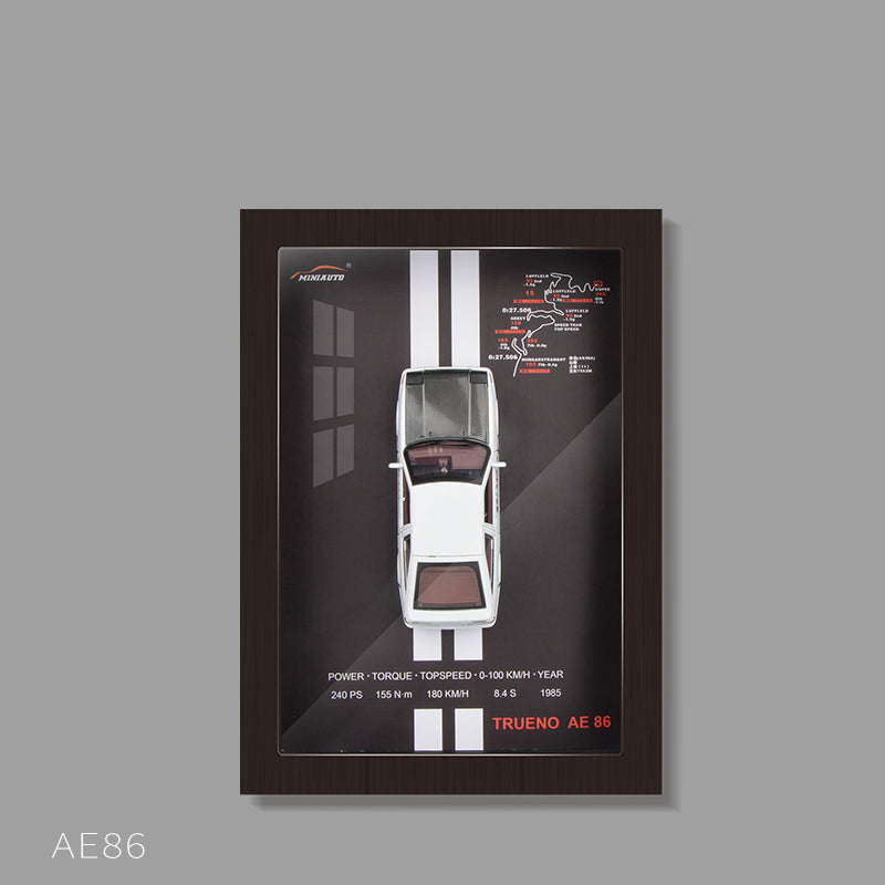 MiniAuto 1: 32 Diecast Metal 3D Car Frame Car Model (AE86)