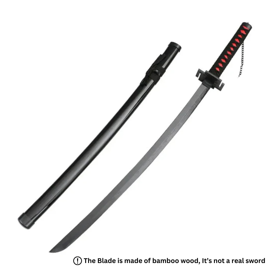 Bleach Ichigo Kurosaki's Zangetsu Wooden Katana 105 Cms