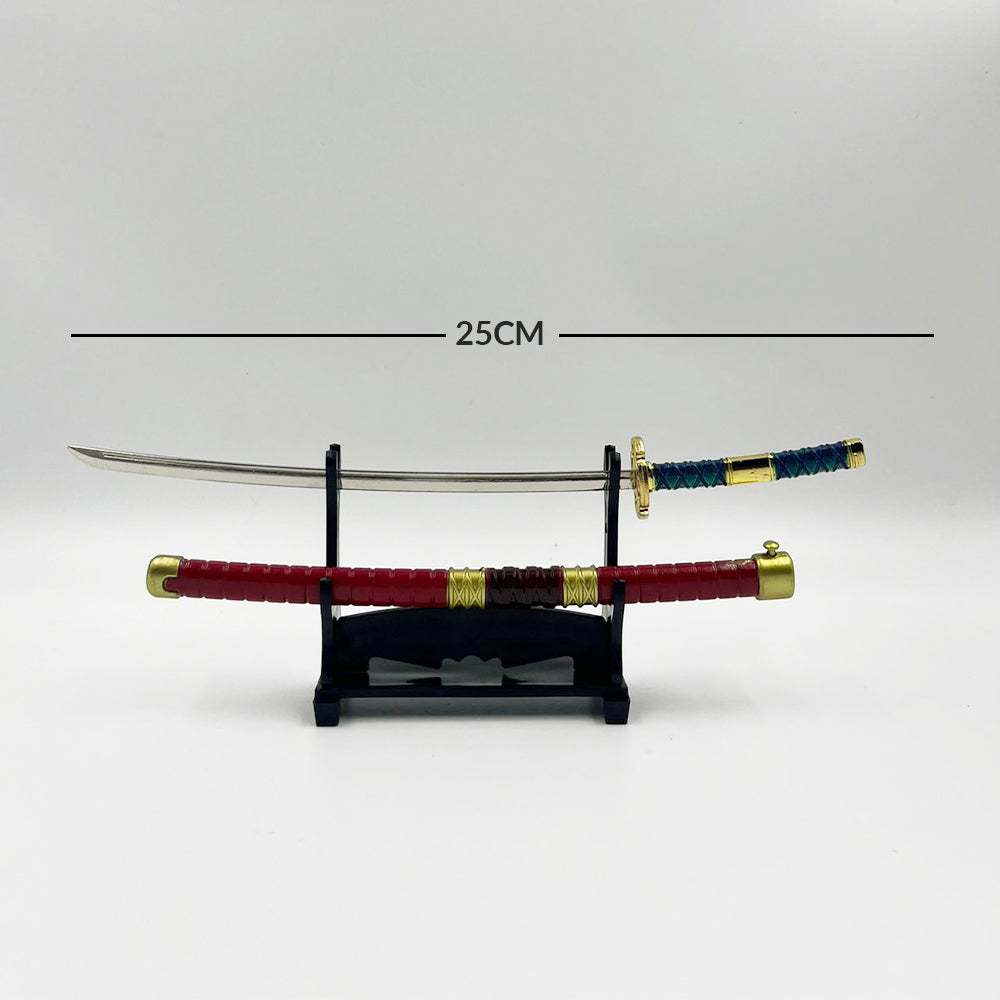 Katana Sword with Push Button openable in 25 cm (With Stand) K10