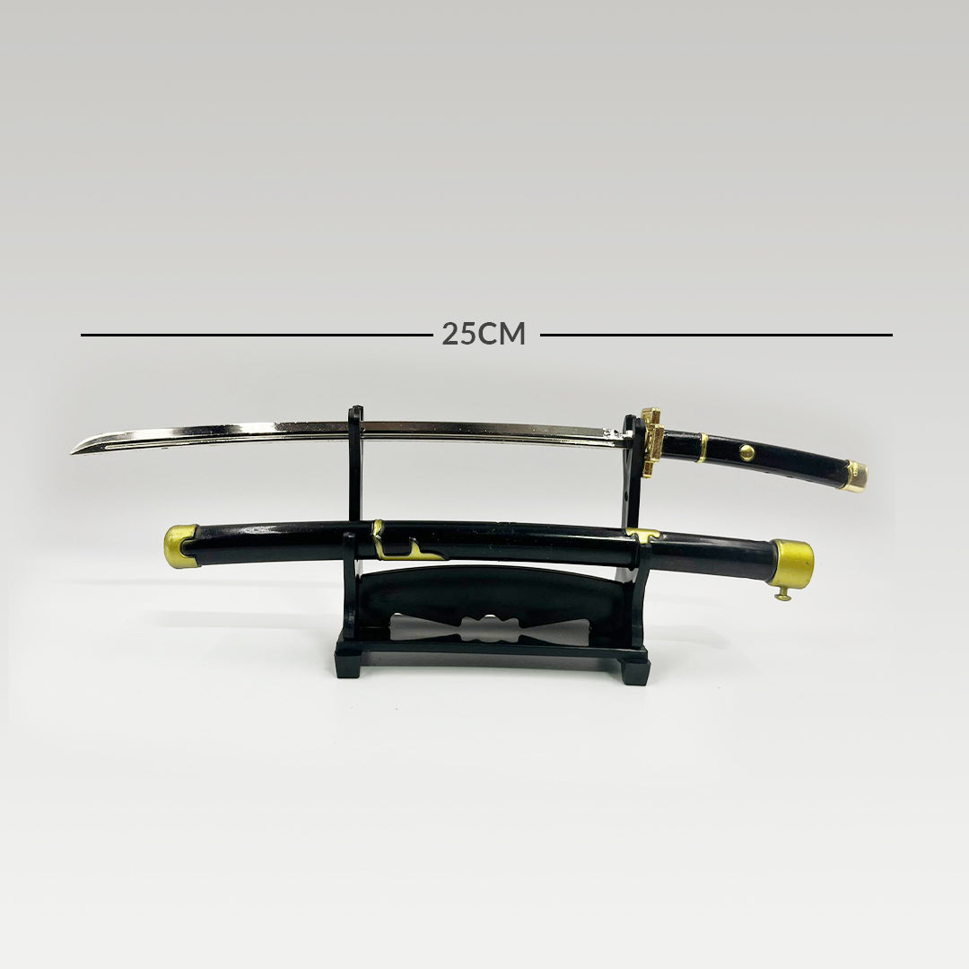 Katana Sword with Push Button openable in 25 cm (With Stand) K2