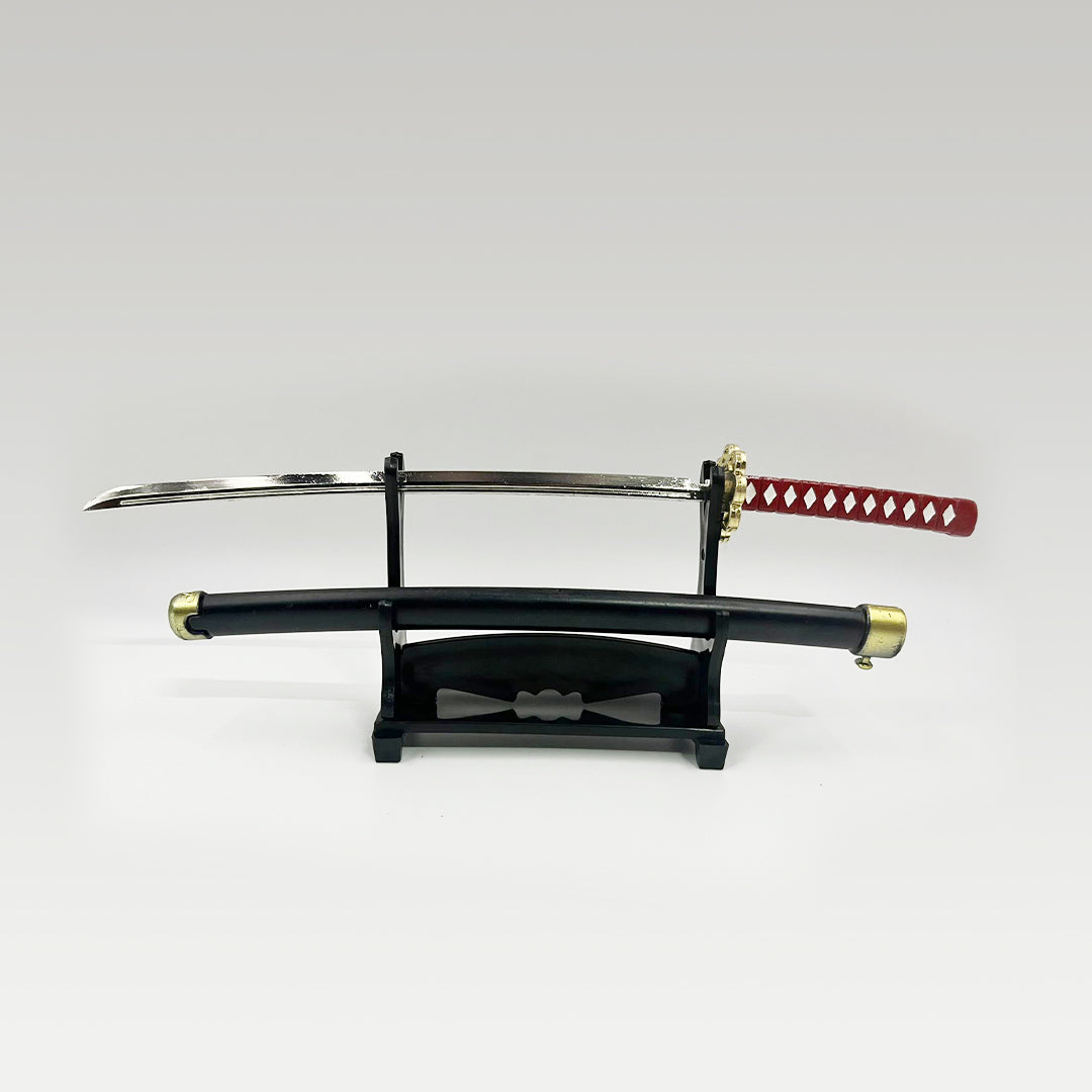 Katana Sword with Push Button openable in 25 cm (With Stand) K3