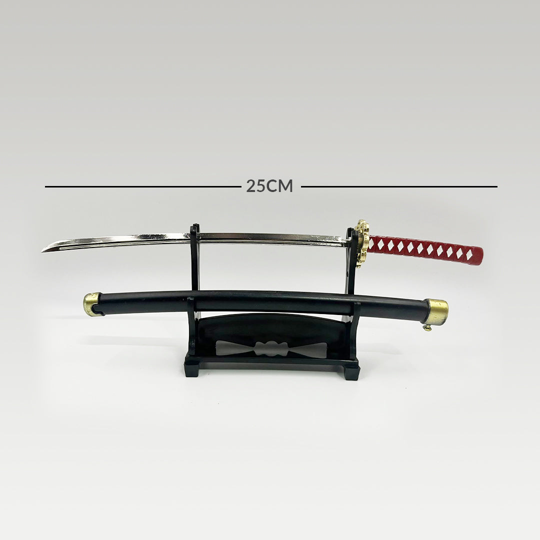 Katana Sword with Push Button openable in 25 cm (With Stand) K3