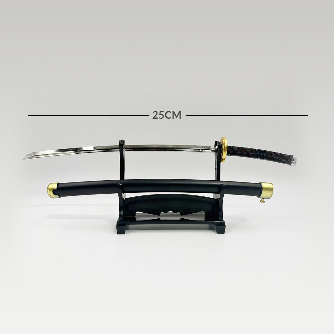 Katana Sword with Push Button openable in 25 cm (With Stand) K7