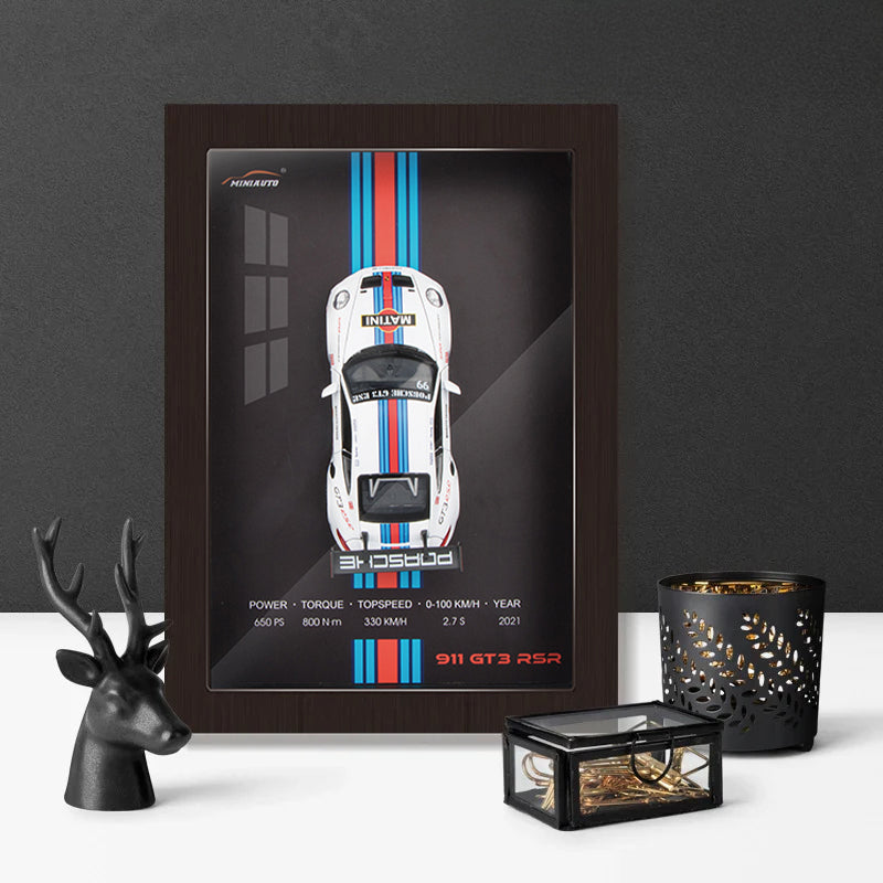 MiniAuto 1: 32 Diecast Metal 3D Car Frame Car Model (911 GT3 RSR)