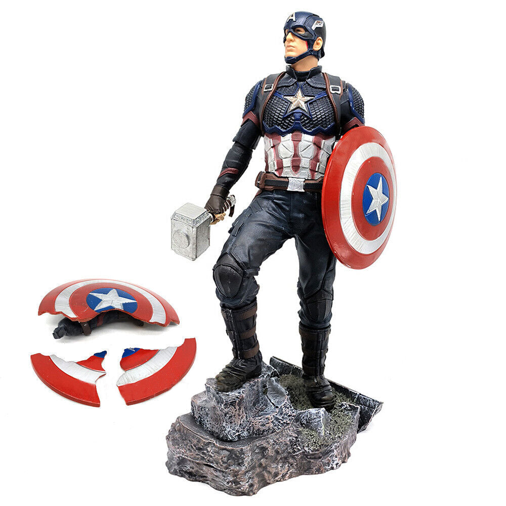 Captain America Statue Marvel Model Hammer & Shield | 40Cm