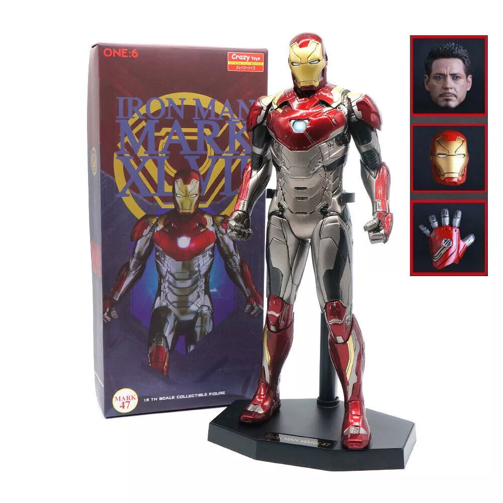 Crazy Toys Marvel Hero Homecoming Iron man MK47 1/6TH Model Action Figure | 40Cm