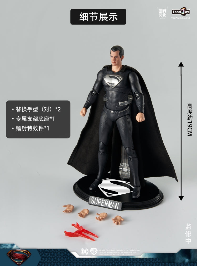 FondJoy DC Black Superman 1/9 scale Action Figure