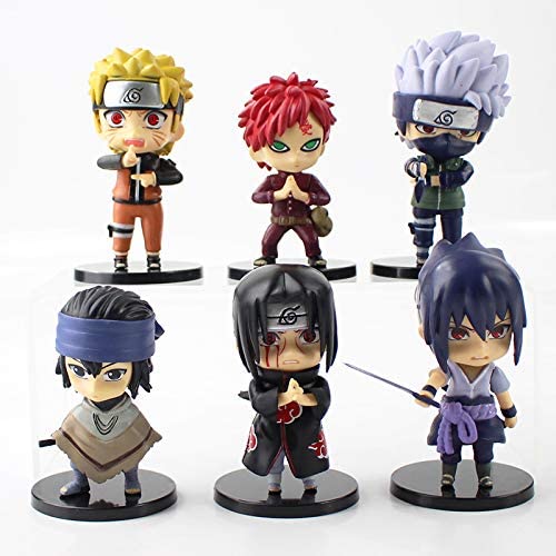 Naruto Sasuke Itachi Kakashi 10 cm Set of 6 Action Figures