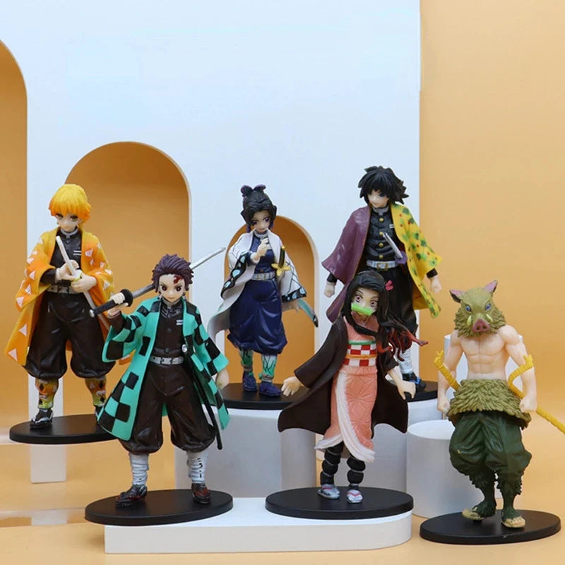 Demon Slayer 6pcs Character Set 15cm Action Figure