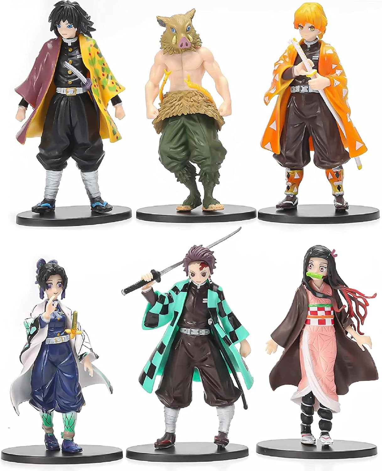 Demon Slayer 6pcs Character Set 15cm Action Figure