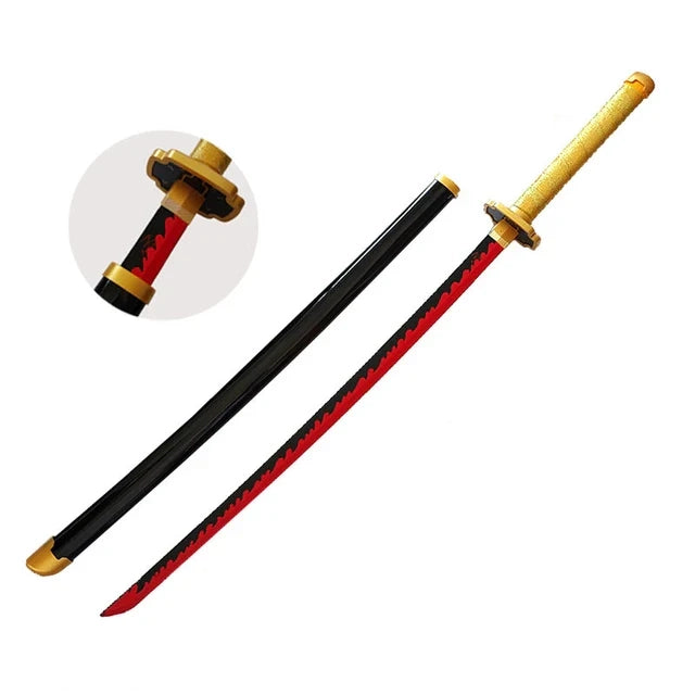 Demon Slayer Tsugikuni Yoriichi Nichirin Wooden Katana 105 Cms